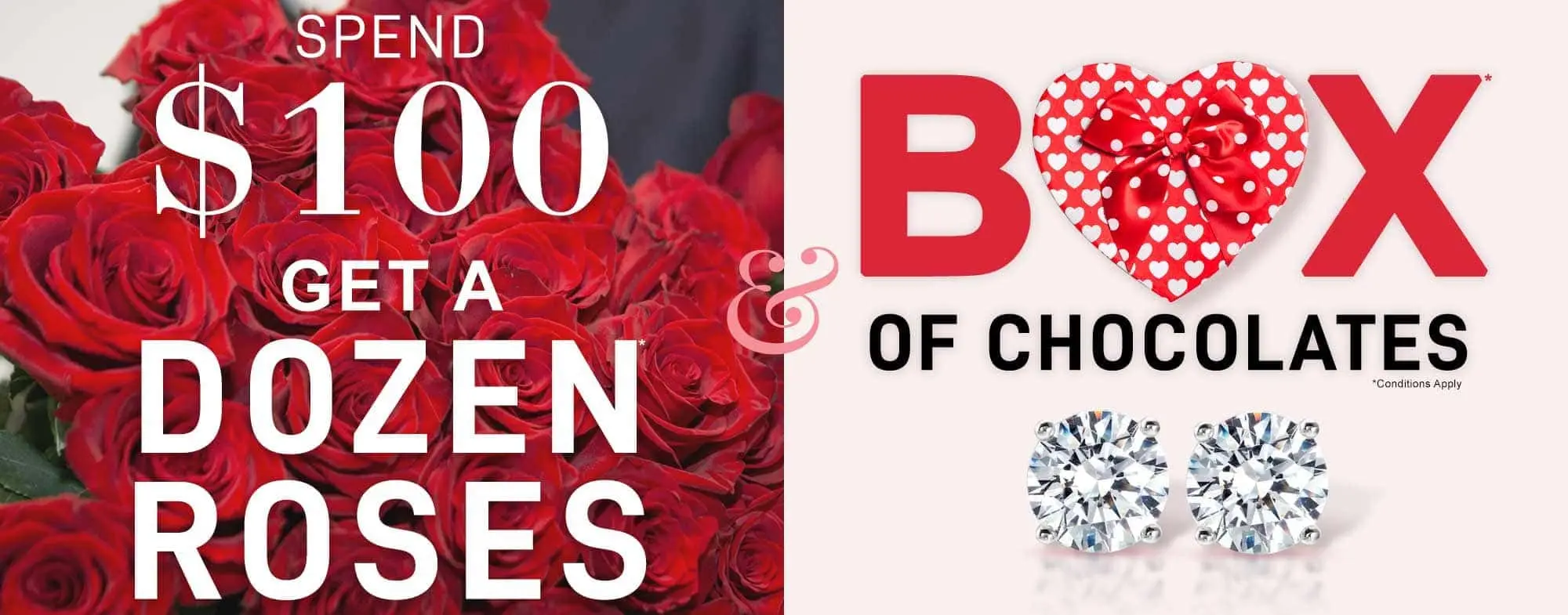 Free Roses and Chocolates at Carters Jewelers